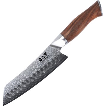 Gudaro - Cuțit Santoku din oțel damasc TAKUMI 7