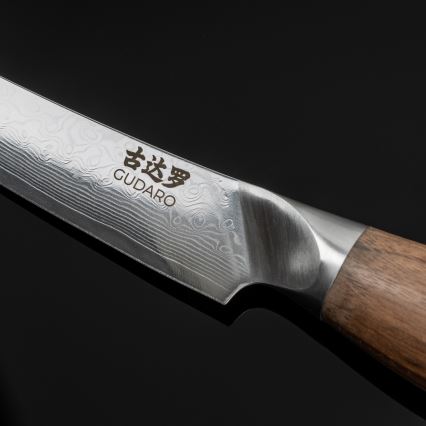 Gudaro - Cuțit universal de bucătărie TAKUMI 5, din oțel damasc cu 67 de straturi, lungime 12,5 cm, mâner din lemn de nuc