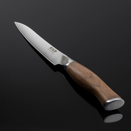 Gudaro - Cuțit universal de bucătărie TAKUMI 5, din oțel damasc cu 67 de straturi, lungime 12,5 cm, mâner din lemn de nuc
