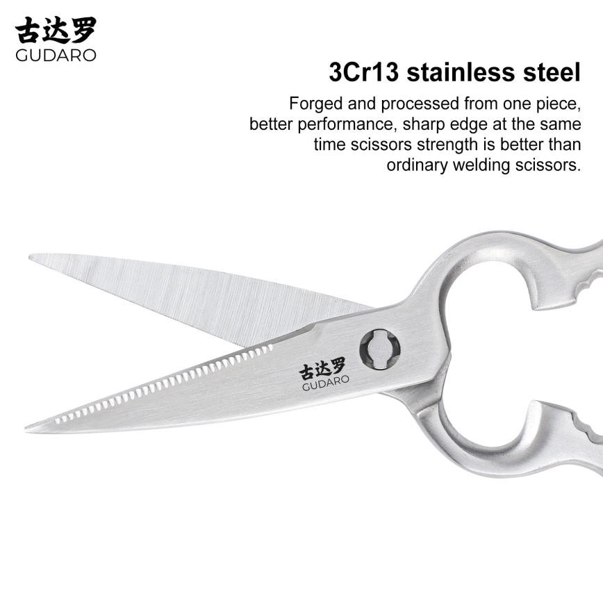 Gudaro - Foarfece pentru păsări RONIN 20,6 cm din oțel inoxidabil