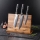 Gudaro - Set de 3 cuțite de bucătărie din oțel Damasc AKIRO + suport magnetic