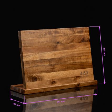 Gudaro - Set de 5 cuțite de bucătărie din oțel damasc HIKARI + suport magnetic