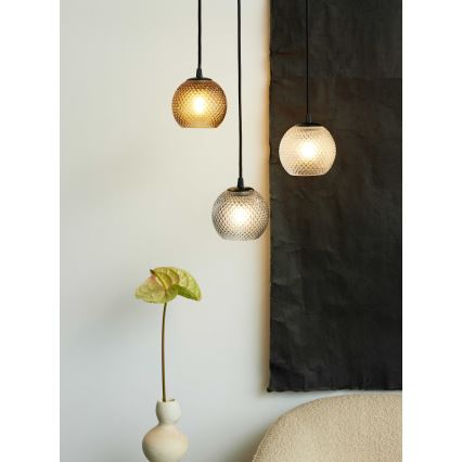 Halo Design 718368 - Lustră suspendată pe cablu NOBB, 1xE27/40W/230V, Ø 22 cm, maro fumuriu