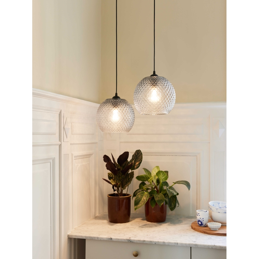 Halo Design 718436 - Pendul pe cablu NOBB 1xE27/40W/230V Ø 22 cm transparent