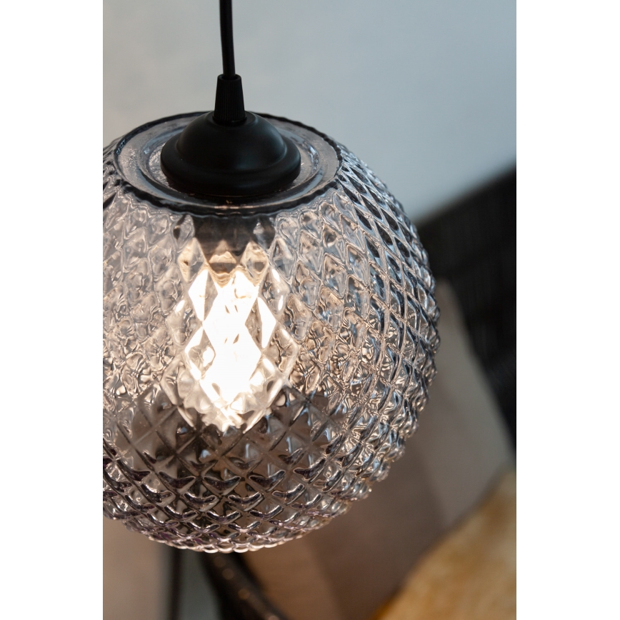 Halo Design 718443 - Lampă suspendată pe cablu NOBB, 1xE27/40W/230V, diametru 22 cm, gri fumuriu
