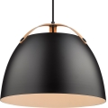 Halo Design 734887 - Lampă suspendată pe cablu OSLO 1xE27/40W/230V, Ø 40 cm, negru/stejar