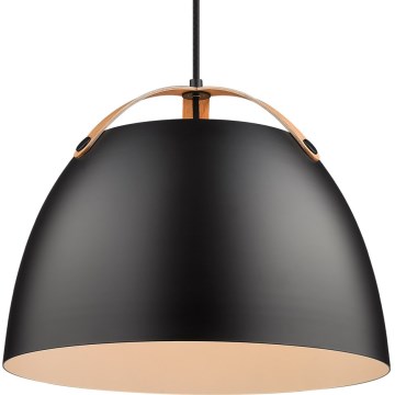 Halo Design 734887 - Lampă suspendată pe cablu OSLO 1xE27/40W/230V, Ø 40 cm, negru/stejar