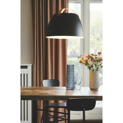 Halo Design 734887 - Lampă suspendată pe cablu OSLO 1xE27/40W/230V, Ø 40 cm, negru/stejar