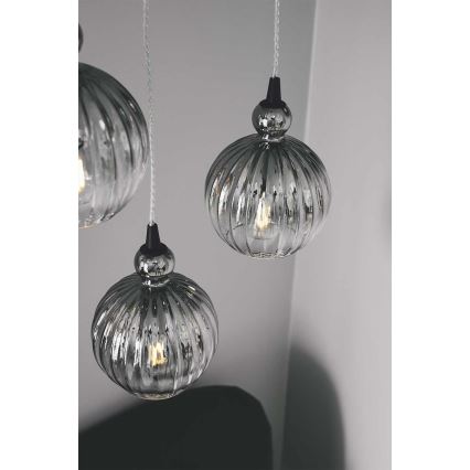 Halo Design 737338 - Lampă suspendată pe cablu BALL BALL, 1xE27/40W/230V, Ø 32 cm, gri fumuriu