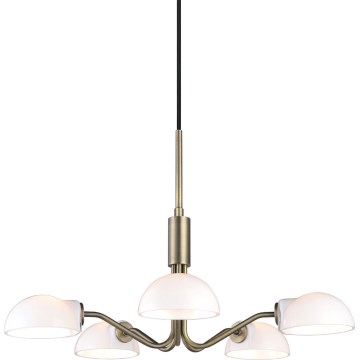 Halo Design 740376 - Lustru pe cablu KJOBENHAVN, 5xG9/28W/230V, Ø 50 cm, alamă