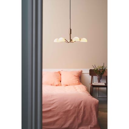 Halo Design 740376 - Lustru pe cablu KJOBENHAVN, 5xG9/28W/230V, Ø 50 cm, alamă
