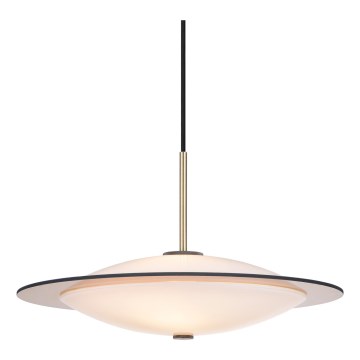 Halo Design 743629 - Lampă suspendată pe cablu ORBIT 3xG9/7W/230V Ø 40 cm alb/alamă/gri fumuriu
