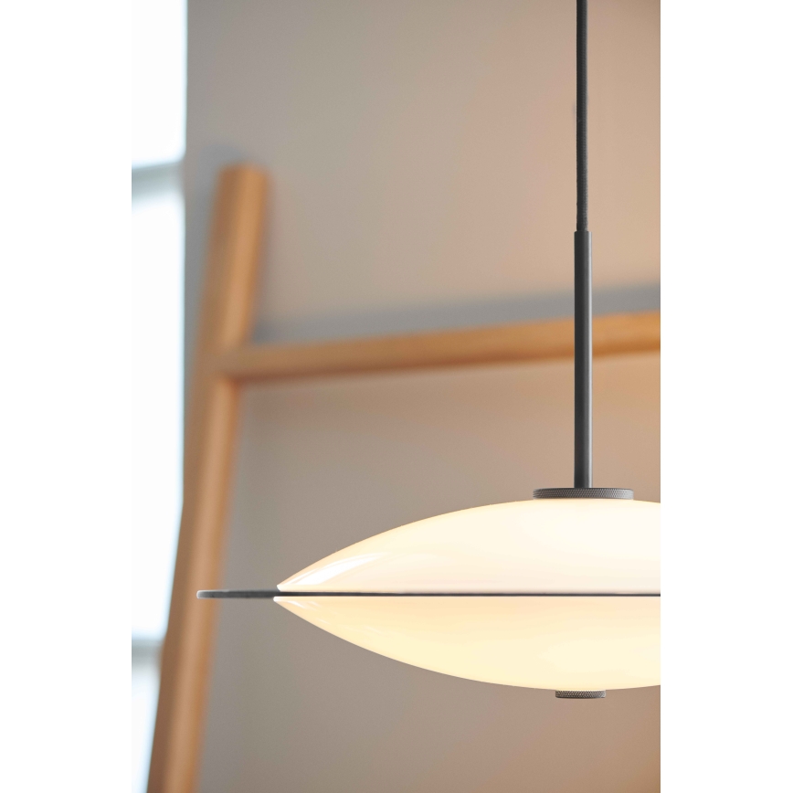 Halo Design 743629 - Lampă suspendată pe cablu ORBIT 3xG9/7W/230V Ø 40 cm alb/alamă/gri fumuriu