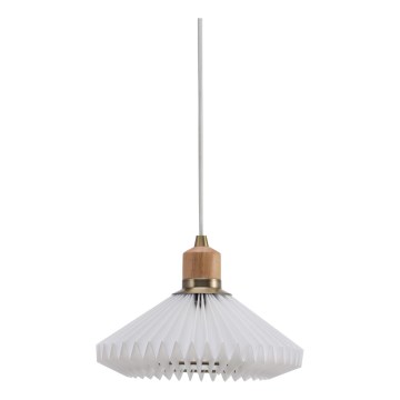 Halo Design 744053 - Lustră PARIS suspendată pe cablu 1xG9/28W/230V Ø 24 cm alb/alamă/stejar