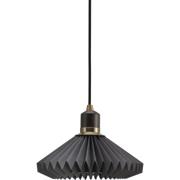Halo Design 744084 - Pendul PARIS pe cablu, 1xG9/28W/230V, diametru 24 cm, negru/alamă/stejar