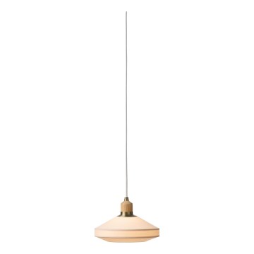 Halo Design 744091 - Lampă suspendată pe cablu PARIS 1xE14/40W/230V, Ø 24 cm, crem/alamă/stejar