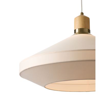 Halo Design 744091 - Lampă suspendată pe cablu PARIS 1xE14/40W/230V, Ø 24 cm, crem/alamă/stejar