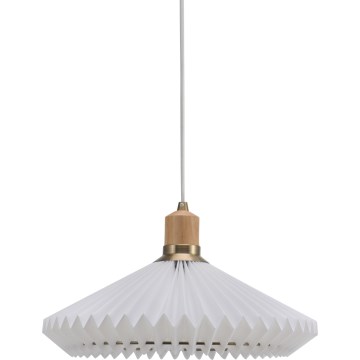 Halo Design 744169 - Pendul pe cablu PARIS, 1x E27/60W/230V, Ø 40 cm, alb/alamă/stejar