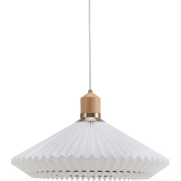Halo Design 744268 - Lustra suspendată PARIS pe cablu, 1xE27/60W/230V, Ø 56 cm, alb/alamă/stejar