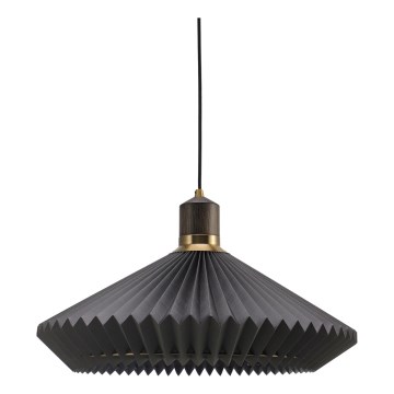 Halo Design 744299 - Lustră pe cablu PARIS, 1xE27/60W/230V, Ø 56 cm, negru/alamă/stejar