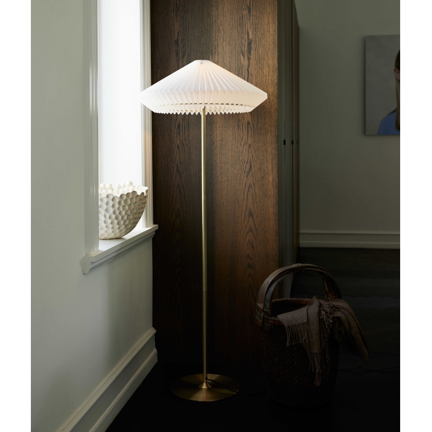 Halo Design 745050 - Lampă de podea PARIS 1xE27/40W/230V, alamă/alb/stejar