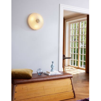 Halo Design 745081 - Aplică de perete PARIS, 3xG9/28W/230V, Ø 40 cm, alb/alamă/stejar