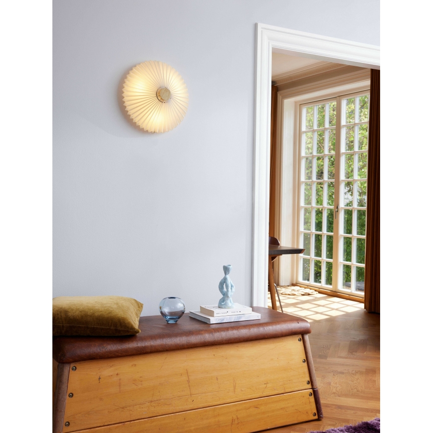 Halo Design 745098 - Aplică de perete PARIS 4xG9/28W/230V Ø 50 cm alb/alamă/stejar