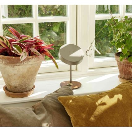 Halo Design 745760 - Lampă de birou reîncărcabilă LED, dimabilă, ON THE MOVE, LED/2,5W/4000 mAh, alb/lemn