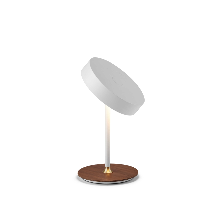 Halo Design 745760 - Lampă de birou reîncărcabilă LED, dimabilă, ON THE MOVE, LED/2,5W/4000 mAh, alb/lemn