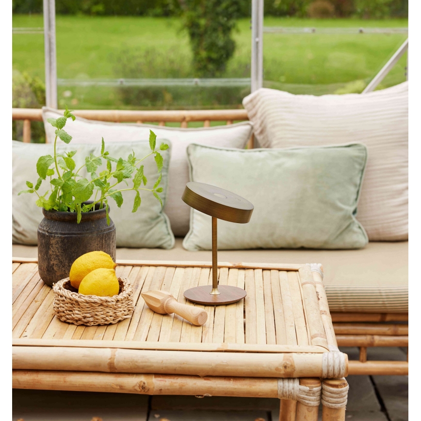 Halo Design 745784 - Lampă LED de masă reîncărcabilă, reglabilă ON THE MOVE LED/2,5 W/4000 mAh alamă/lemn