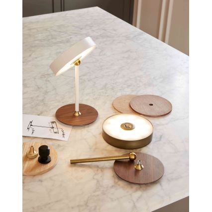 Halo Design 745784 - Lampă LED de masă reîncărcabilă, reglabilă ON THE MOVE LED/2,5 W/4000 mAh alamă/lemn