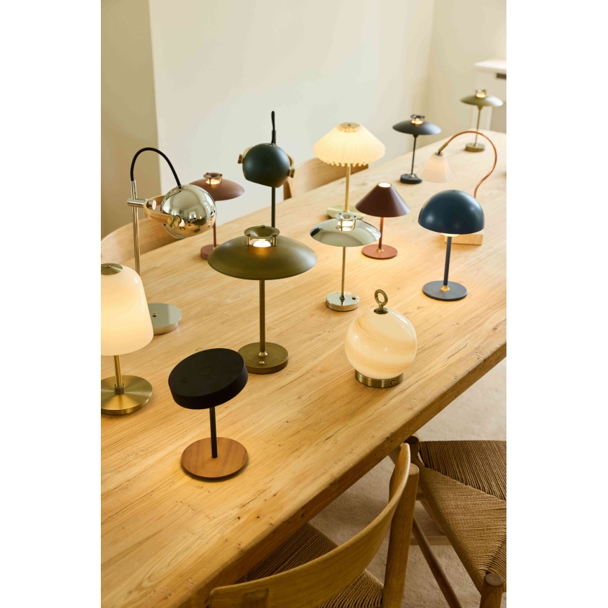 Halo Design 746125 - MINI STEPP Lampă de masă reîncărcabilă LED reglabilă pentru exterior, 1,8W, 1600 mAh, IP44, neagră