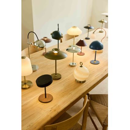 Halo Design 746163 - MINI STEPP Lampă de masă LED reîncărcabilă, reglabilă pentru exterior LED/1,8W/1600 mAh IP44, crom lucios