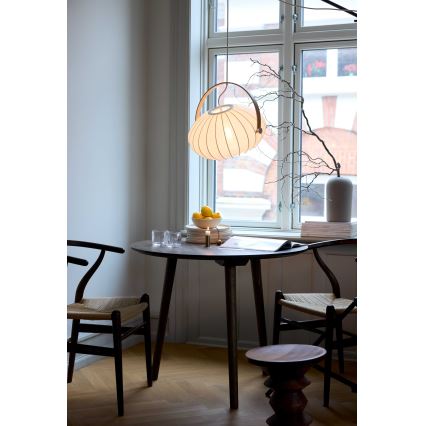 Halo Design 746347 - Lustru suspendat pe cablu DC, 1xE27/40W/230V, Ø 40 cm, alb/stejar