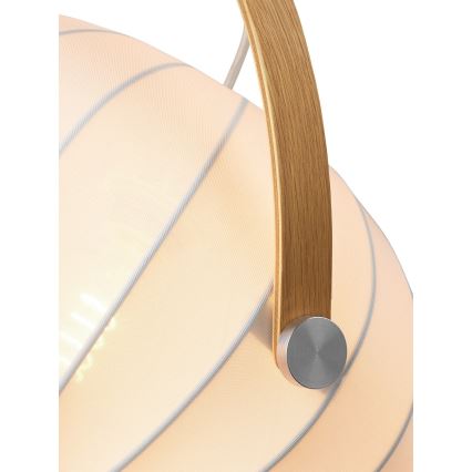 Halo Design 746347 - Lustru suspendat pe cablu DC, 1xE27/40W/230V, Ø 40 cm, alb/stejar