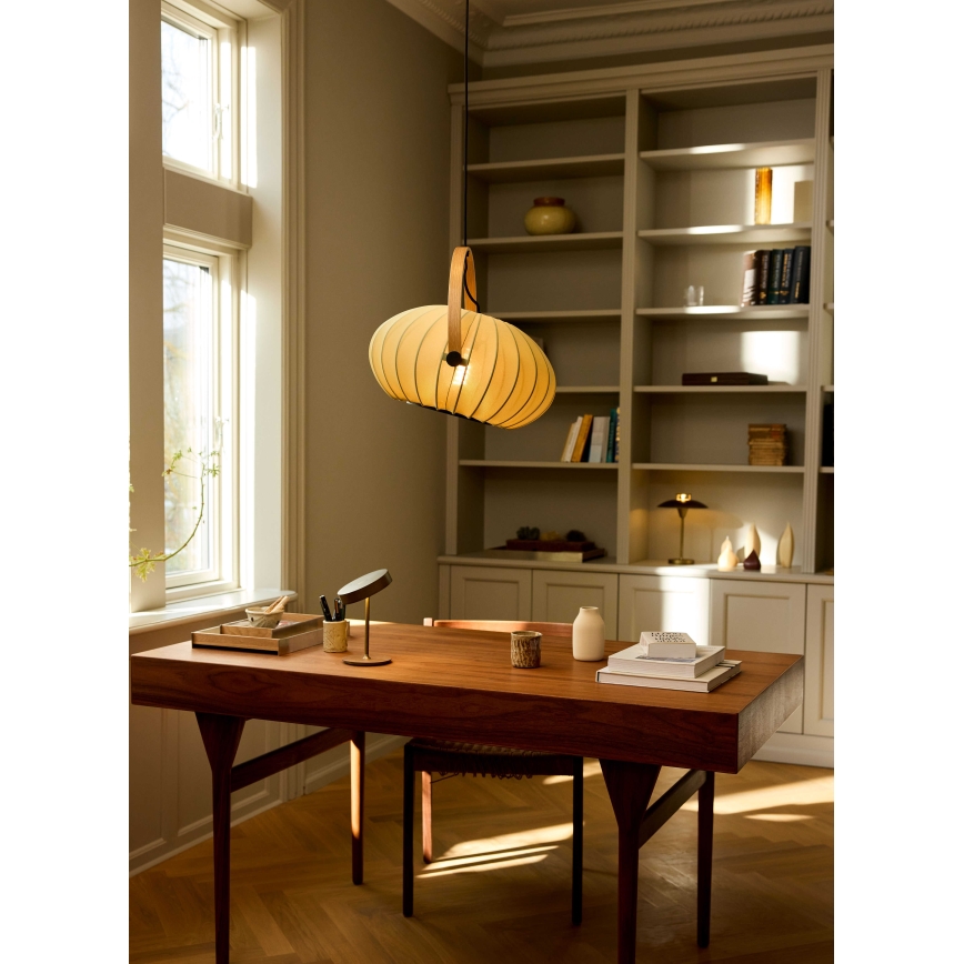 Halo Design 746361 - Pendul pe cablu DC 1xE27/40W/230V, Ø 40 cm, verde/stejar