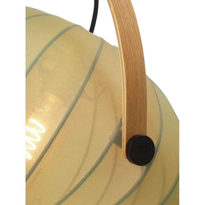 Halo Design 746361 - Pendul pe cablu DC 1xE27/40W/230V, Ø 40 cm, verde/stejar