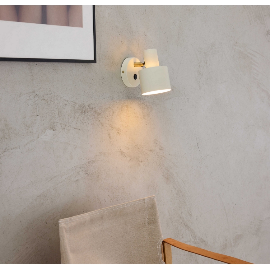 Halo Design 746873 - Aplica de perete tip spot VOGUE, 1xE27/40W/230V, crem/alamă