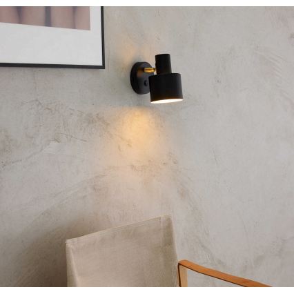 Halo Design 746880 - Aplică de perete cu spot VOGUE 1xE27/40W/230V, negru/alamă