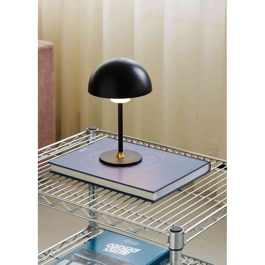 Halo Design 747573 - Lampă de birou LED reîncărcabilă, dimmabilă MOON LIGHT, LED/2,7 W/2600 mAh, neagră