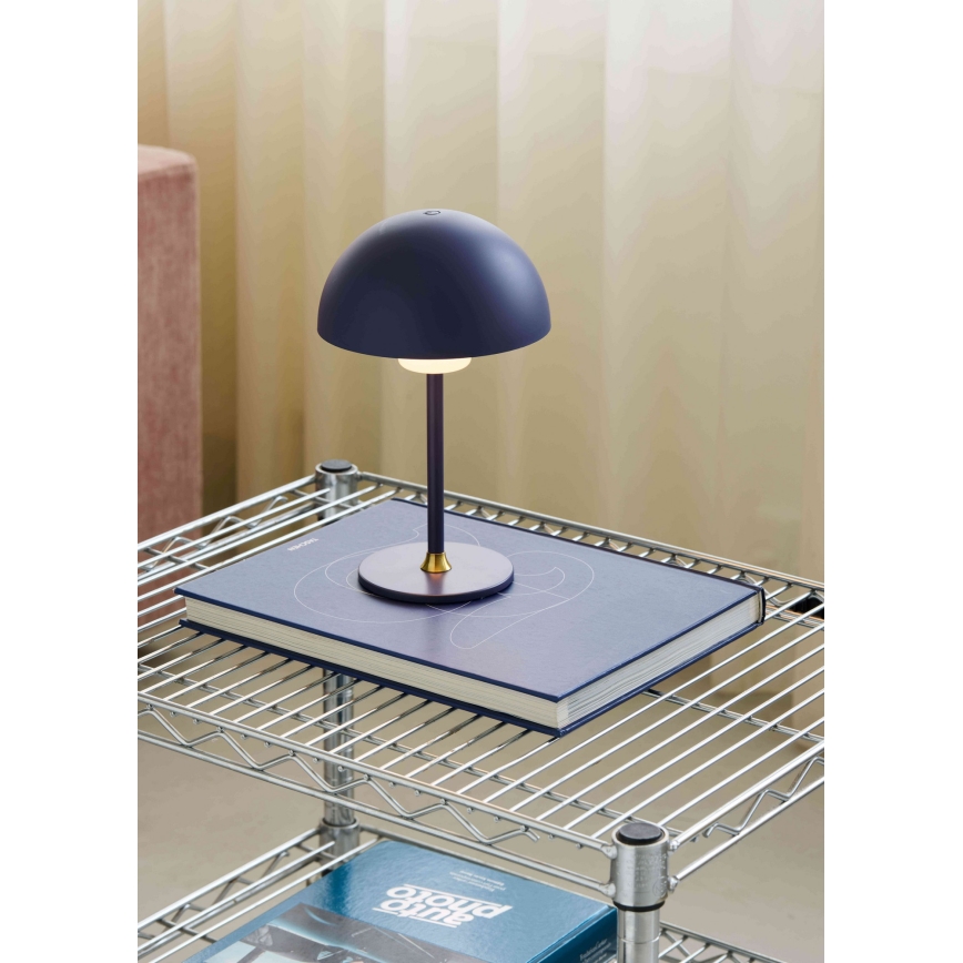 Halo Design 747603 - Lampă de birou LED reîncărcabilă, cu reglare a intensității luminoase, MOON LIGHT LED/2,7W/2600 mAh, albastră