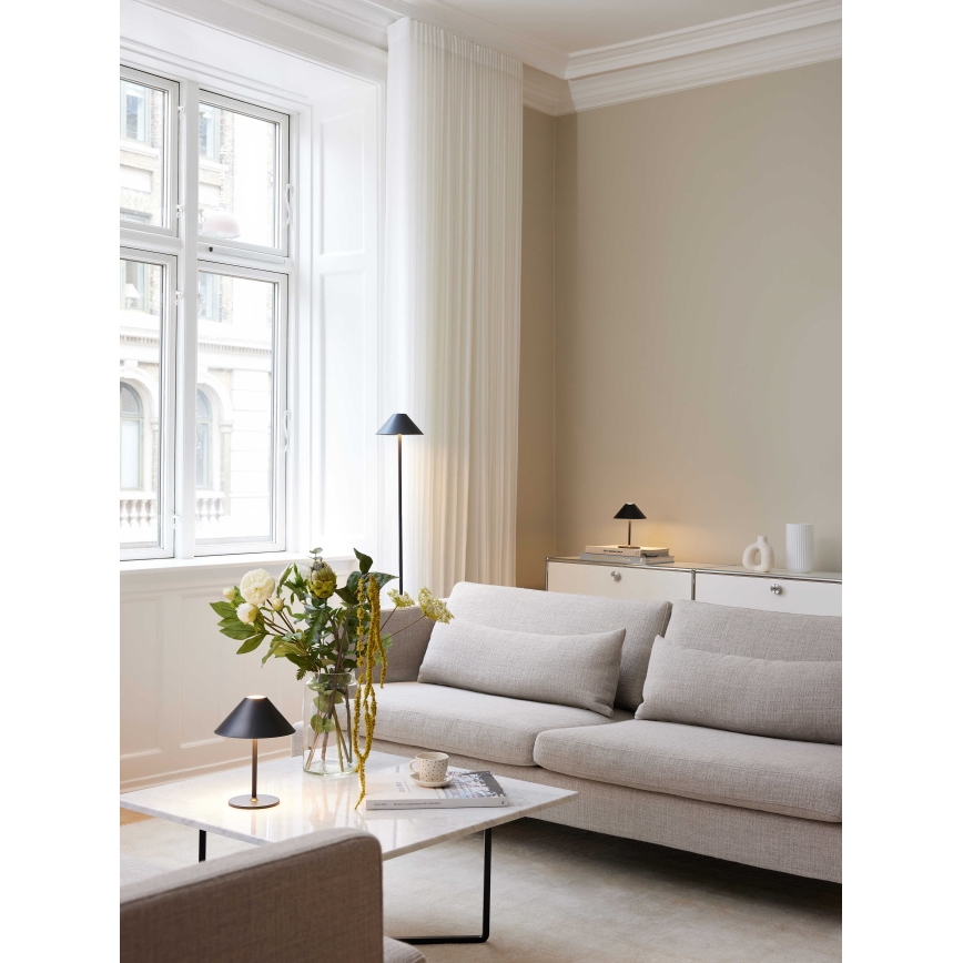 Halo Design 800803 - Lampă de masă LED reîncărcabilă, dimabilă, pentru exterior HYGGE LED/3W/4000 mAh IP54, neagră