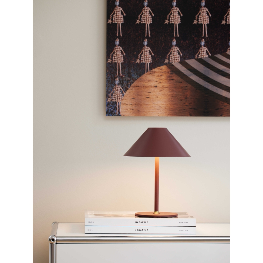 Halo Design 800834 - Lampă de masă LED reîncărcabilă și reglabilă pentru exterior HYGGE LED/3W/4000 mAh IP54 vișiniu