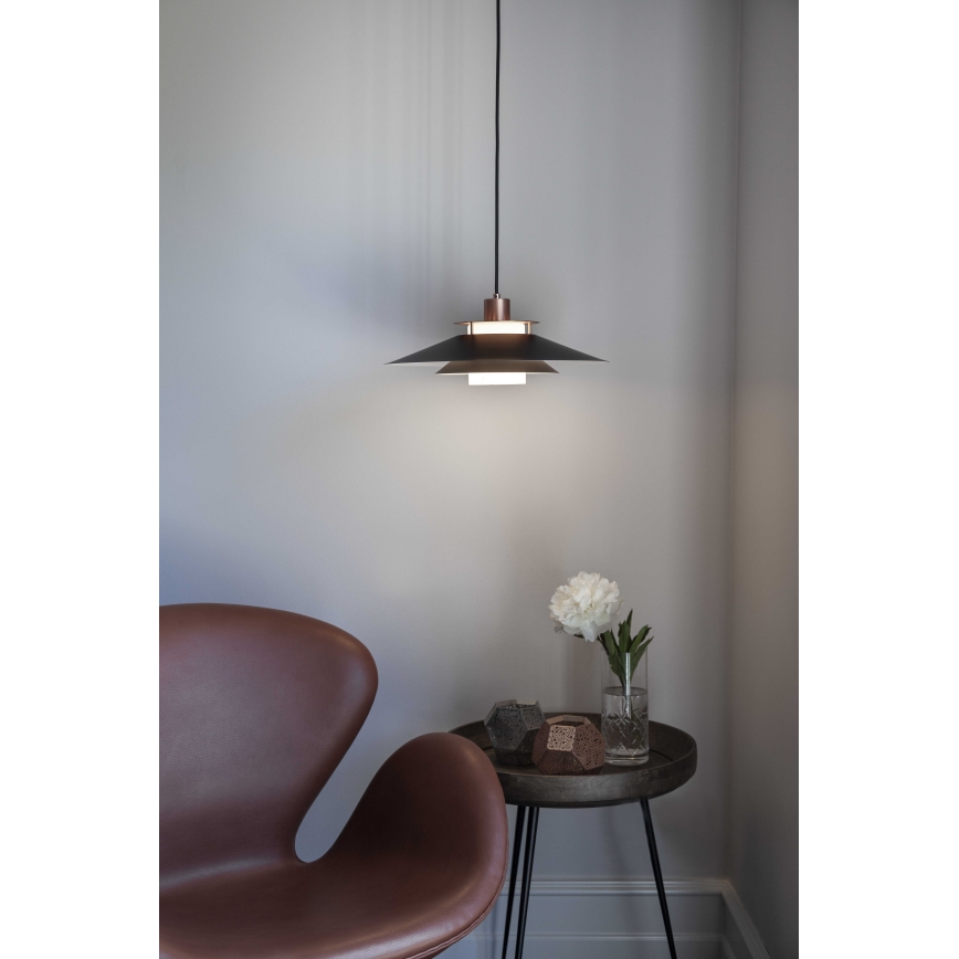 Halo Design 990785 - Lustră suspendată pe cablu RIVOLI 1xE27/40W/230V Ø 40 cm negru/cupru