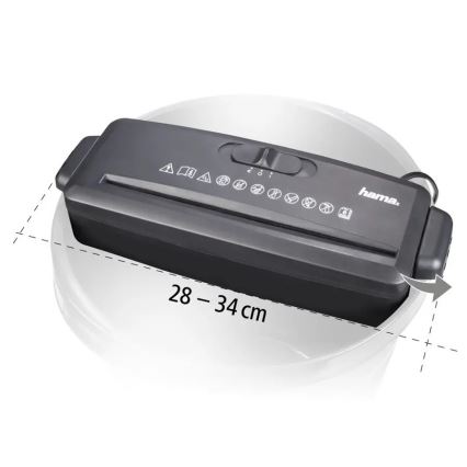 Hama - Mini distrugător de hârtie A4 230V negru