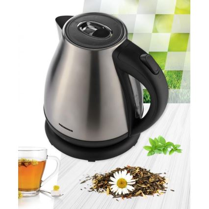 Heinner HEK-17IX - Fierbător electric 1,7 l 2200W/230V crom mat/negru
