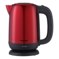 Heinner HEK-2200RDSS - Fierbător electric 1,7 l, 2200 W/230 V, roșu/negru