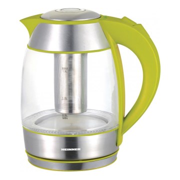 Heinner HEK-TF2200GR - Fierbător electric 1,8 l, 2200 W/230 V, verde/crom mat