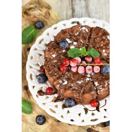 Heinner HWF-1000CR - Aparat de vafe 1000W/230V negru/aur roz