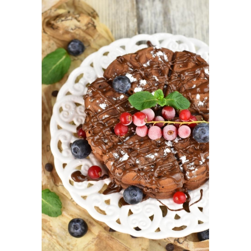 Heinner HWF-1000CR - Aparat de vafe 1000W/230V negru/aur roz